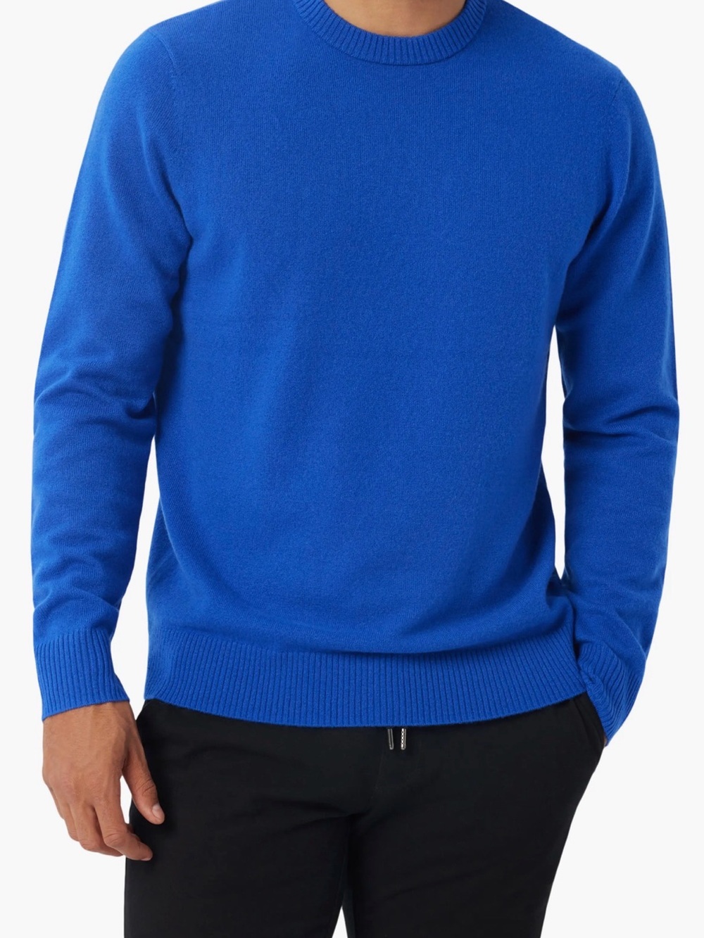 Nordstrom Men's Royal Blue Crewneck Cashmere Sweater